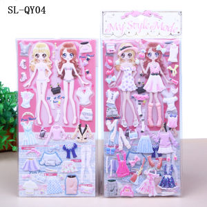 Bộ Đồ Búp Bê Hoạt Hình Cho Bé Gái 3D Đồ Trang Trí Dán Hình Hoạt Hình Cho Trẻ Em Đồ Chơi Giáo Dục Cho Trẻ Em Từ 3-12 Tuổi