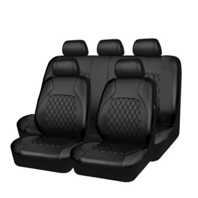 9pcs/Set Car Seat Cover PU Leather Full Set Full Surrounded Seat Protector Cover Universal Waterproof Seat Cover Auto Interior