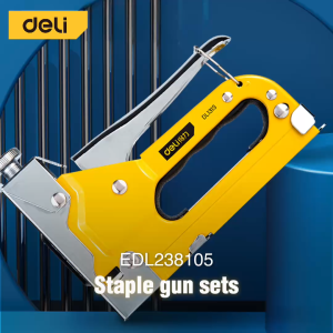 Deli Staple Gun Sets 5 Pcs 3 In 1 / Stapler Staples Tembak EDL238105