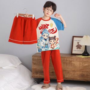 SHAPRA | Kids Cotton Short Sleeve Wearable At Home Summer Pajamas