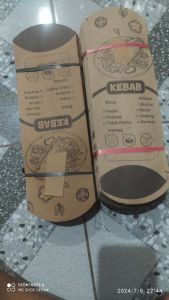 bungkus kebab coklat