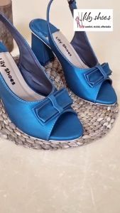DALLEYA COLLECTION - Brooke Sepatu Hak Tinggi / Block Heels Wanita Model Pita Open Toe by lily shoes