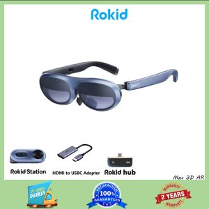 Rokid Max 3D AR Smart Glasses Max/ Rokid Hub screen Game Viewing Device AR Glasses for iPhone Huawei Samsung Cast Screen Mobile Phone for ROG ally Ayeneo SteamDeck and more