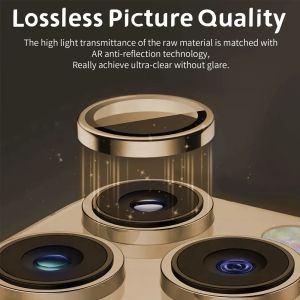 2-3Pcs Camera Protector Metal Ring For IPhone 16 Pro Max Glass Ring Rear Lens Cover IPone 15 Pro Plus IPhone14 Protective Cap