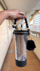 LINBAI Flask Tumbler Accessories for Starbucks Thermos Decoration Paracord Handle Strap Siliocne Boot Straw Cover for Mugs