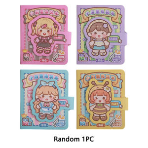 1 Set Dress‑Up Sticker Book No‑Cut Mini Journal Notebook Stickers DIY Creative Scene Decoration Ideal Birthday Gift for Girls