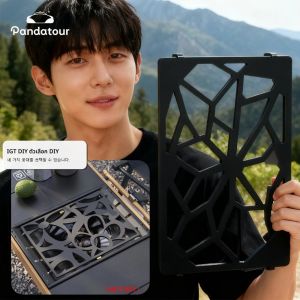 โครงเตาแคมป์ปิ้งกลางแจ้ง Pandatour 2025 รุ่นใหม่ พร้อมฝาครอบกันลม อุปกรณ์เสริมสำหรับเตา IGT และอุปกรณ์เสริมสำหรับโต๊ะ IGT