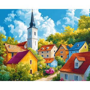 Kayou | Spring Landscape Painting By Numbers for Adults DIY Kits HandPainted on Canvas Oil Picture Drawing Coloring By Number