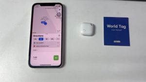 Smart Bluetooth GPS Tracker  Key Finder Wallet Tracker Works with iPhone Find My (iOS only) Replaceable Battery IP67 Water-Resistant Item Finder for KeysWallet Pets Bag Backpack and Suitcase