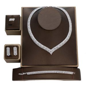 Jewelry Set HADIYANA Exquisite Jewelry for Women Luxury Cubic Zirconia High Quality Jewelry BN9297 Bridal Wedding Accessories