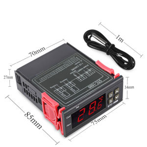 ควบคุมอุณหภูมิ STC 1000 เครื่องควบคุมอุณหภูมิและความชื้นแบบดิจิทัล ตัวควบคุมอุณหภูมิ Hygrostat ไฟ AC 100% 110V ควบคุมความร้อน 220V