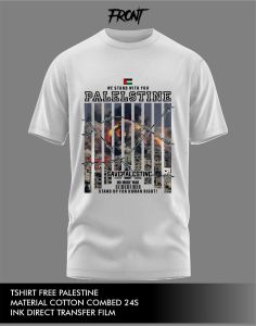 Freedom For Palestine - Hitam T-Shirt - Putih T-Shirt / Kaos Dakwah / Beli Kaos Gratis Topi