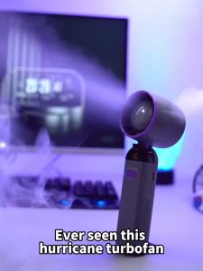 Portable Handheld Fan: 100 Gear Speed Turbol Fan & USB Rechargeable Small Pocket Fan With LED Screen