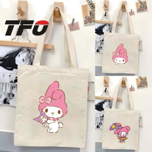 TFO My Melody by Sanrio Universe Character Canvas Tote Bag Versatile Ideal College School Tote Bag