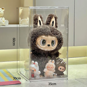 กล่องอะคริลิคใส่ของเล่น Zimomo Large Angel Bubble Monster โปร่งแสง แบบเปิดด้านหน้าด้วยแม่เหล็ก สำหรับนักสะสม