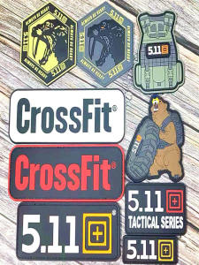 Soft Rubber Tactical Military Patch 3D Embroidery Magic Stick Arm Badge Military Emblem Soft Rubber Patch