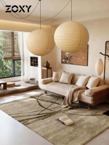 ZOXY | Noguchi Style Wabi Sabi Spherical Adjustable Pendant Light