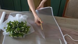 Flower Wrapping Paper Transparan List Kertas Buket Bunga Korea Cellophane KB05