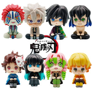 Bandai | In Stock Bandai Demon Slayer Q Sitting Figures 8 Styles Hashira & Demons Collection PVC Model Desktop Decoration Gifts