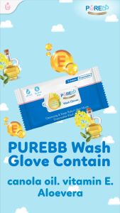 PURE BB Disposable Wash Gloves Washlap Bayi Sekali Pakai Baby Washmit
