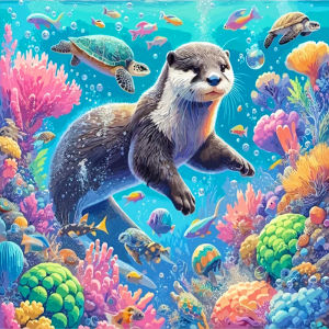 Huacan Diamond Painting Sea Lion Diamond Mosaic Animal Landsacape New Collection Handmade Gift