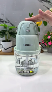 (MỚI-600ML) Máy xay ăn dặm 0.6L Samono SW-MFC600 cho bé 200W cối thủy tinh xay thịt nhuyễn mịn hành tỏi ớt -BH 1 năm