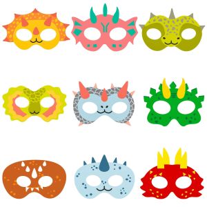 MOLORE | Cartoon DIY Dinosaur Paper Mask for Children Party Performance