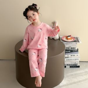 M34 Hello Kitty Kids  Long sleeves Pajamas Set