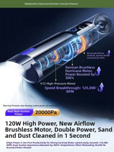 WHALEZOPRO | Strong Suction Portable Car Vacuum