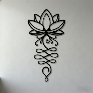 CIFbuy | CIFBUY Iron Wall Art Lotus Flower Metal Decor Minimalist Home Gift Minimalist Rustic Accent Interior