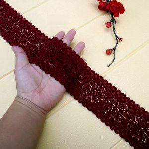 6.8 Wide Black White and Blue Brown Thickened Elastic Lace Lace Skirt Hem Neckline Slightly Transparent Accessories