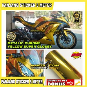 STIKER SKOTLET MOTOR WARNA GOLD SUPER