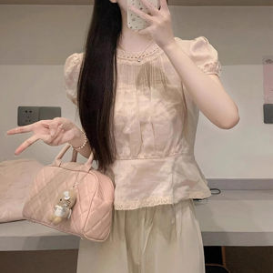 Shalldoer | Áo Sơ Mi Dáng Elegance Tay Bồng Viền Hoa