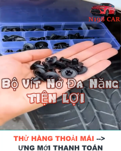 Hộp 100 Chốt Vít Vặn Nhựa Tiện Lợi Dành Cho Các Bộ Phận Trên Ô Tô Xe Máy
