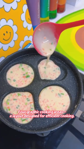 4-Hole Egg Frying Pan Non-Stick Pancake Maker Burger Steak Mini Breakfast Pan Multifunction Cookware