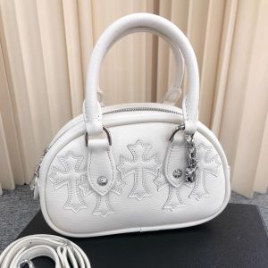 New Mini Bowling Crossbody Handbag Womens Leather Shoulder Bag Stylish British Style Handheld Bag Versatile for Young Women