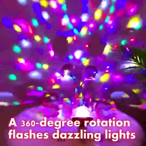 6W RGB Rotating Crystal Ball LED Stage Light  Multi-Effect Magic Atmosphere Light for KTV/Party/DJ with Auto Color Change