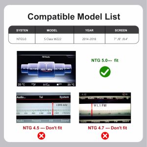 ANYFAR | For Mercedes Benz S Class W222 2014-2018 NTG5.0 Wireless CarPlay Android Auto CarPlay Functions