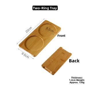 Rectangular Bamboo Wood Tray Japanese Style Solid Wood Sushi Fruit Tray Seasoning Bottle Bottom Board Dining Utensils Dish