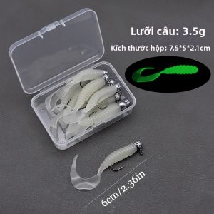 Bộ Mồi Câu Giun Mềm Mr.Lurion 50 Cái 6cm Bộ Dụng Cụ Câu Cá Giả Mồi Cá Nhỏ Dành Cho Cá Rô Cá Chó Câu Ở Biển Sông Hồ