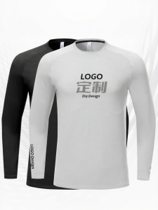 FINDPOWER&FIPO | Logo Customization Fast Drying Sport T-Shirt Long Sleeve Round Neck