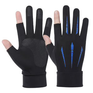 GOBYGO Anti-slip Silicone Ice Silk Gloves Summer Quick Dry Thin Breathable UV Protection Cycling Driving Sports Gloves Men Women