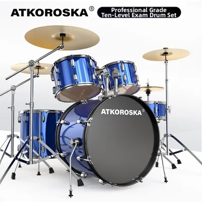 ATKOROSKA | Home Use Self-Learning Jazz Drum Set for Beginners and Professionals