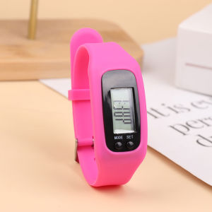 OUHOE | LED Pedometer Bracelet Watch Silicone Step Counter Fitness Tracker 12/24‑Hour Time Display Step Tracking Wrist Watch