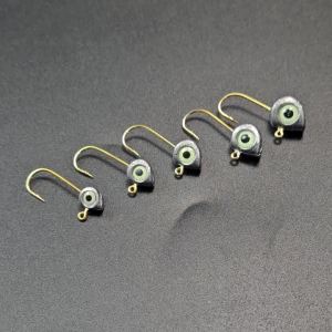 MNFT 18Pcs/Lot 1g 2g 3g 4g 5g 7g Lead Head Jig Hooks Barbed Root Ned Hook 3D Fish Eyes Jig Bait Fishing Hook