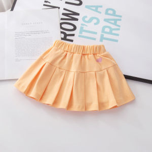 Váy Xếp Ly Cotton Cho Bé Gái Mùa Hè Mỏng Mềm Mại Có Quần an Toàn Váy Ngắn Xếp Ly Cao Cấp Phong Cách Hàn Quốc Màu Trơn