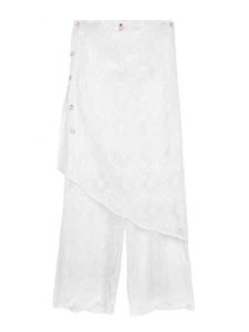 Quần Dài Thường Ngày Bằng Vải Lace Hai Mảnh Cho Nữ Quần Dài Ống Đứng Dài Đến Sàn Thiết Kế Đa Năng Quần Dài Thoải Mái Mùa Hè