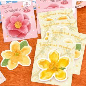 Kawaii Reusable Flower Cartoon Memo Pads 240 Sheets N Times Sticker Notes Stationery for School & Office
