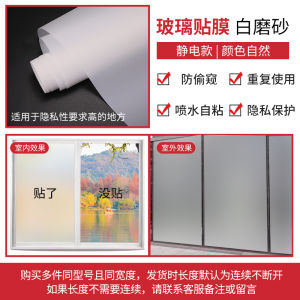 Full Light Blocking White And Black Glass Stickers Non-Light Translucent Frosted Heat Insulation Film Sunshade Privacy Protection