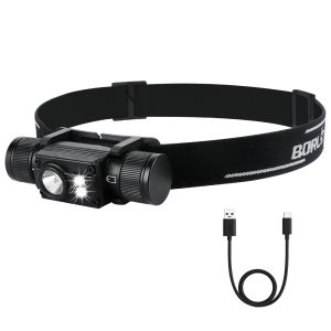 BORUiT HP500 1000LM LED Headlamp Type-C Rechargeable 18650 Headlight Waterproof Outdoor Camping Fishing Head Torch